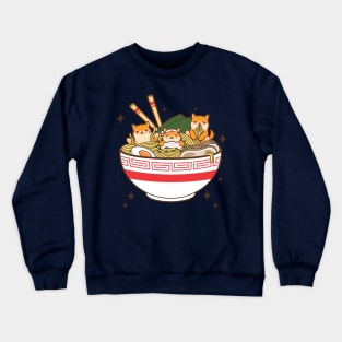 Corgis Eating Ramen Ramen Lover Crewneck Sweatshirt